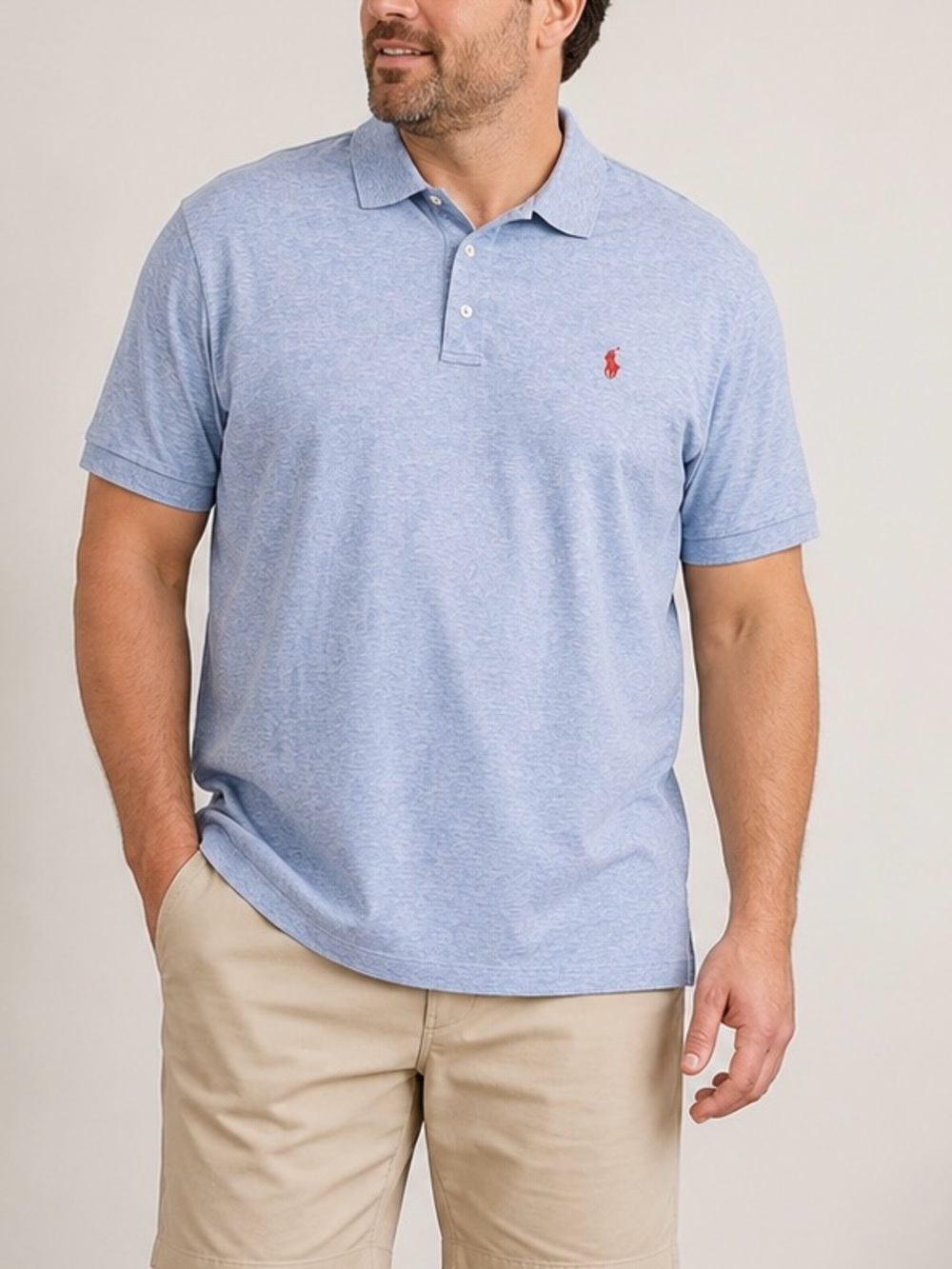 Polo Ralph Lauren Polo Shirt XL Light Blue Cotton Short Sleeve